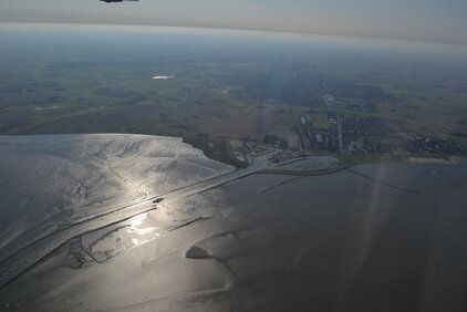 Blick über die Nordseeküste Wattenmeer Ostfriesland